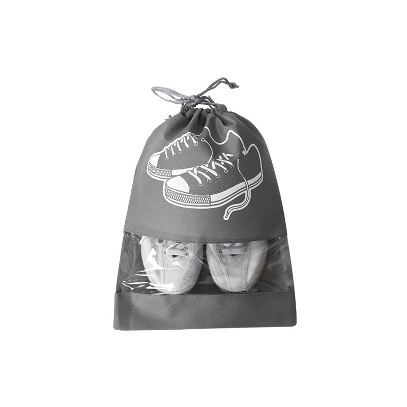 OEM鞋子收纳袋加厚无纺布防水鞋袋贴牌烫标旅行收纳鞋袋OEM shoe storage bags: thickened non-woven fabric, waterproof shoe bags, private label, hot-stamped labels, travel shoe storage bags