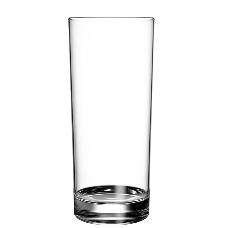 简约家用喝水牛奶透明套装玻璃杯 餐厅客厅大容量6只直身ins水杯Minimalist Clear Glass Set for Home Use—6 Large-Capacity Straight-Sided Water Glasses for the Dining Room and Living Room