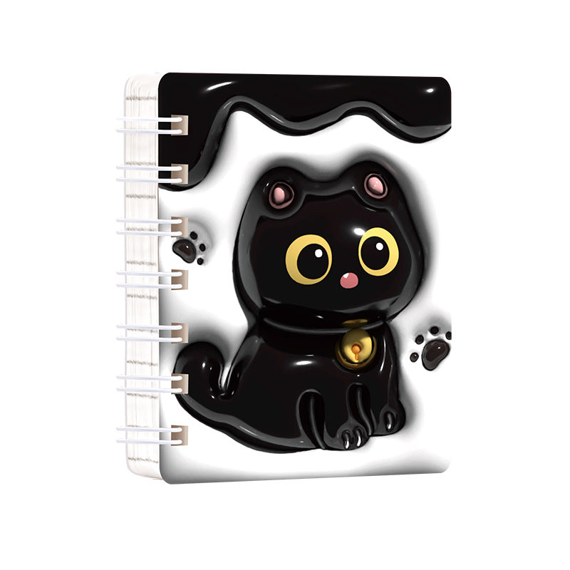 A7线圈本ins风可爱高颜值立体膨胀风学生加厚本子小号记作业本子A7 Spiral-Bound Notebook: Cute, Instagram-Style, High-Quality, 3D Puffy Design, Student-Friendly, Thick-Paged, Small-Size Homework Notebook