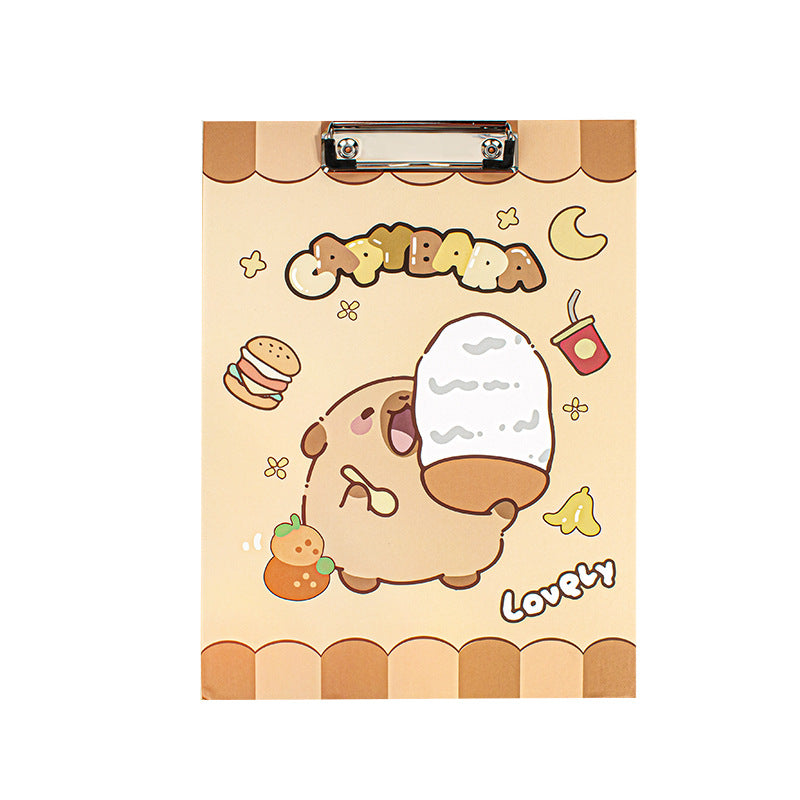 MOKA新品创意卡通a4纸板夹文件书板夹写字夹板加厚多功能学生文具MOKA Creative Cartoon A4 Cardboard Clipboard, Document Holder, Writing Board, Thickened Multifunctional Student Stationery