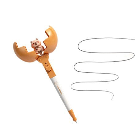 Hide-and-Seek Retractable Capybara Student Ballpoint Pen—Stress-Relief Study Pen 躲猫猫开合笔卡皮巴拉学生中性笔减压刷题笔