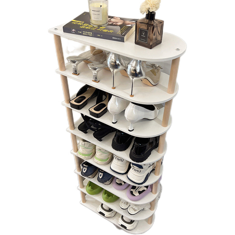 鞋架家用门口室内简易小窄鞋架子立式多层省空间收纳宿舍鞋柜Shoe rack for home use; simple, narrow, indoor shoe rack for the hallway; upright, multi-tiered, space-saving storage; dormitory shoe cupboard