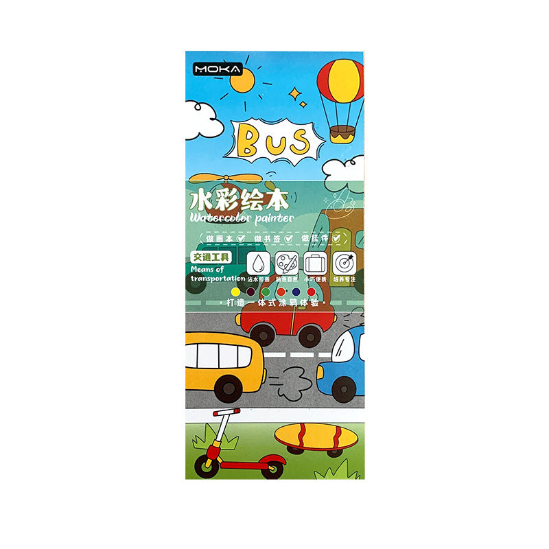 MOKA便签水彩涂色本自带水彩绘画本填色本水画本便捷水粉涂鸦绘本MOKA Sticky Note Watercolor Coloring Book: Watercolor Sketchbook, Coloring Book, Watercolor Painting Book, and Convenient Gouache Sketching Book