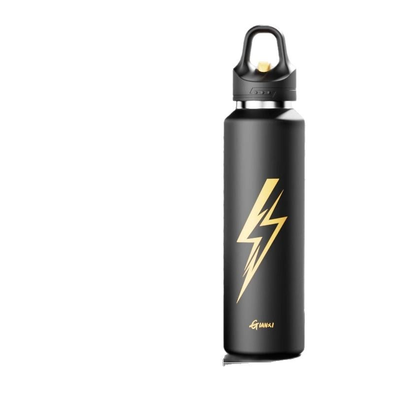 大容量一键开盖保温杯男生运动水杯大容量覆钛杯泡茶杯子Large-Capacity One-Touch Lid Insulated Cup, Men's Sports Water Bottle, Large-Capacity Titanium-Coated Cup, Tea Cup