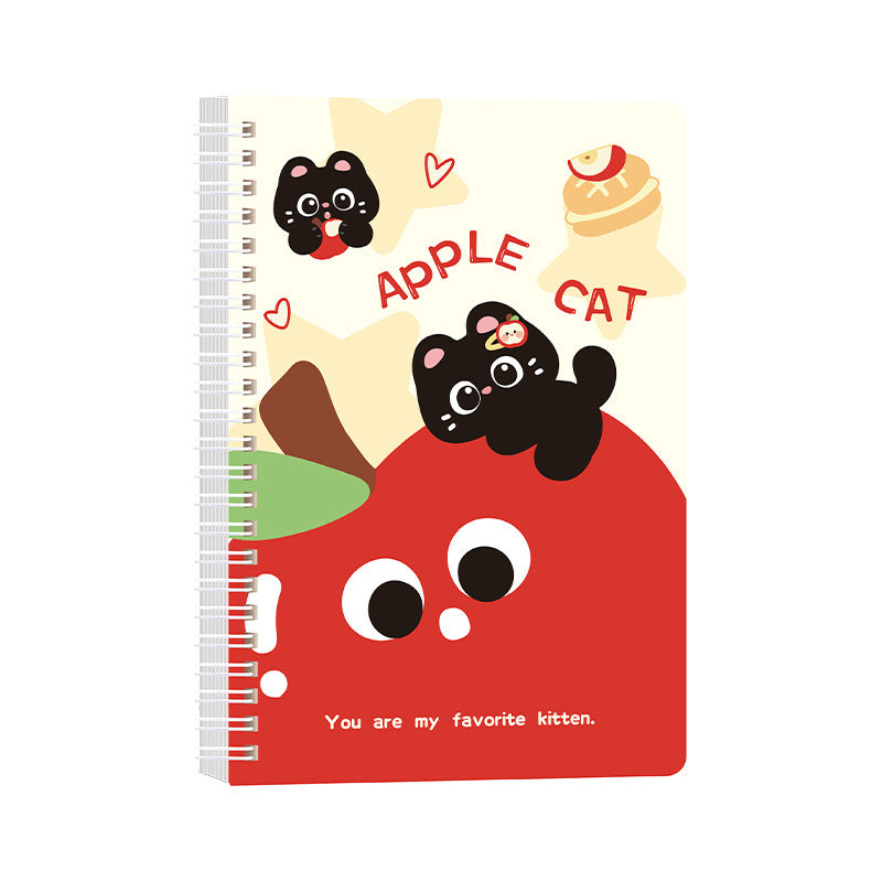 可爱猫咪活页本a5高颜值线圈本记事本可拆卸小学生笔记本 Cute Cat A5 Ring-Bound Notebook—Stylish, Removable Pages, Perfect for Elementary School Students