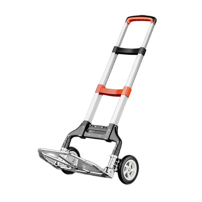 便携行李车铝合金爬楼拉货购物折叠车搬货承重拉杆小拖车Portable Luggage Cart, Aluminum Alloy Stair-Climbing Cargo Cart, Shopping Cart, Folding Cart, Cargo Cart, Heavy-Duty Trolley, Small Trailer
