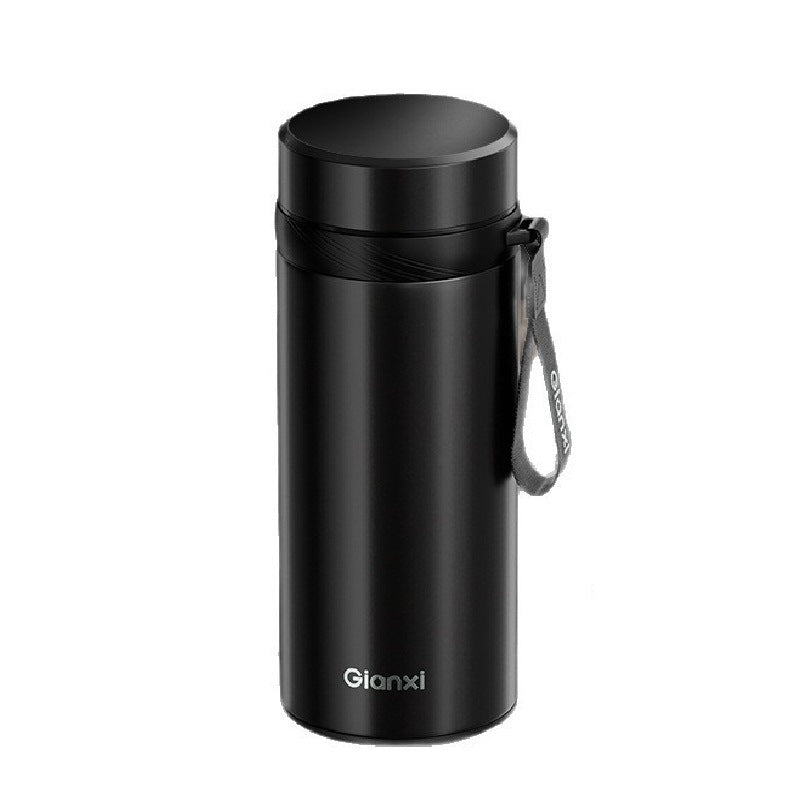 男士车载杯保温杯不锈钢高档水杯可印logo茶水分离泡茶杯Men's Car Mug, Insulated Stainless Steel Premium Water Bottle, Customizable with Logo, Tea-Water Separation Tea Cup