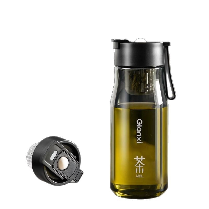 车载磁弹泡茶杯茶水分离磁吸tritan水杯男士大容量塑料杯Magnetic Ball Tea Cup with Tea-Water Separation, Magnetic Attachment, Tritan Water Cup, Men's Large-Capacity Plastic Cup