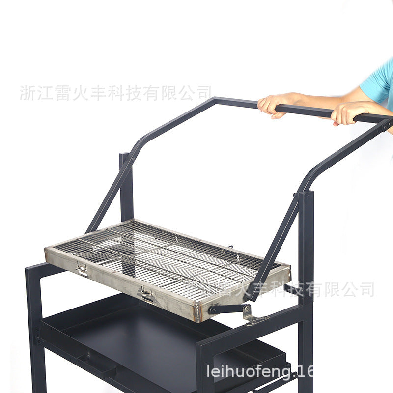 新款定制户外庭院烤肉架手动翻转便携烧烤炉New Customised Outdoor Garden Barbecue: Manual-Tilt Portable Barbecue