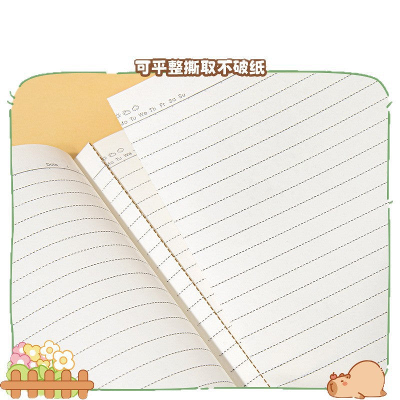 A5笔记本记事本高颜值学生冷胶卡通平摊本文具礼品本子A5 Notebook: Stylish Student Notebook with Cold-Laminated Cartoon Design, Lies Flat—Stationery Gift Notebook