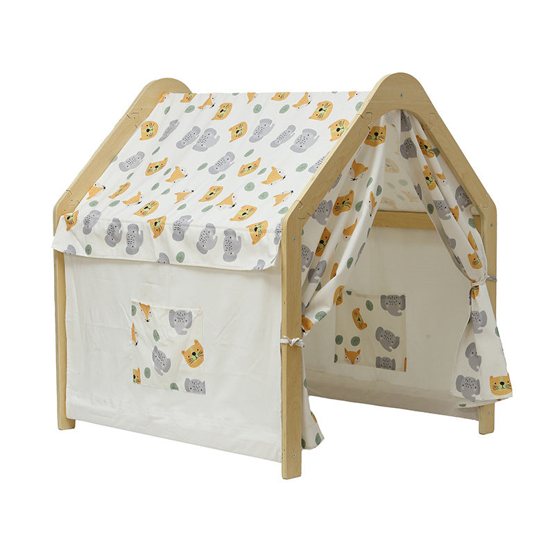 厂家直销儿童帐篷实木室内游戏屋男女孩过家家公主小房子城堡Manufacturer-direct children’s tents: solid wood indoor playhouses for boys and girls – pretend play, princess houses and castles
