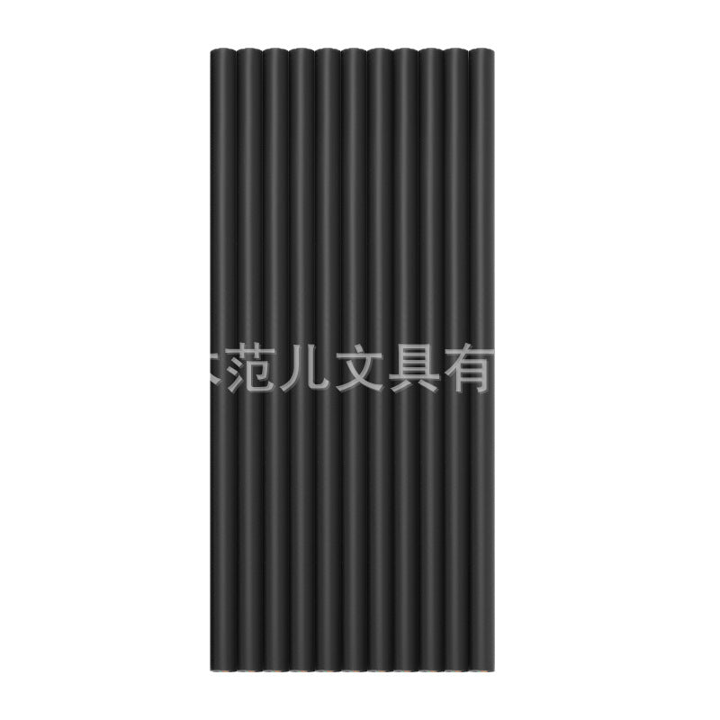跨境彩虹7色黑木彩铅油性 12支Cross-Border Rainbow 7-Colour Black Wood Oil-Based Coloured Pencils, 12-piece set