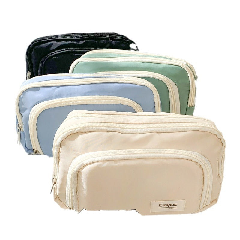 MOKA巨能装中小学生笔袋大容量铅笔盒可爱女生收纳包文具袋MOKA Super-Capacity Pencil Case for Elementary and Middle School Students—Large-Capacity Pencil Case, Cute Girls' Organizer, Stationery Pouch