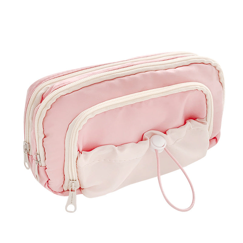 MOKA大容量笔袋简约风实用抽绳设计笔袋分隔中小学生笔盒MOKA Large-Capacity Pencil Case: Minimalist Style with Practical Drawstring Design and Compartments for Elementary and Middle School Students