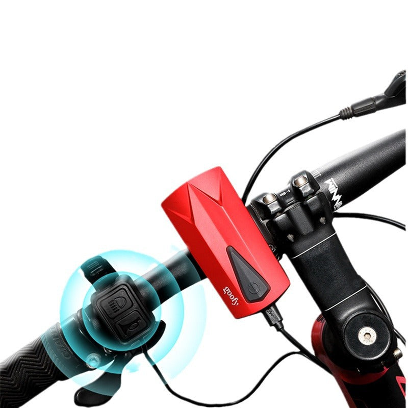 自行车灯T6灯珠脚踏车前灯1800mAh锂电池电子自行车喇叭灯Bicycle Light with T6 LED, Front Bike Light, 1800mAh Lithium Battery, E-bike Horn and Light