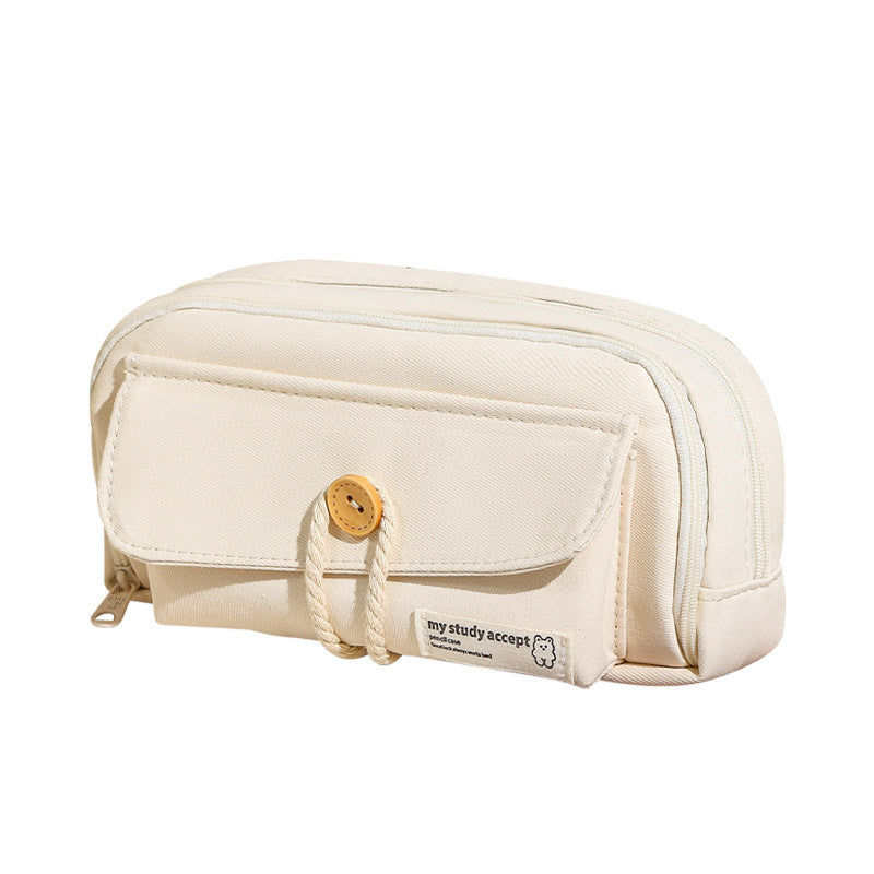 笔袋超大容量铅笔盒文具盒小学生初中ins风简约高中生文具袋Extra-Large Capacity Pencil Case / Stationery Case for Elementary, Middle, and High School Students – Minimalist Design