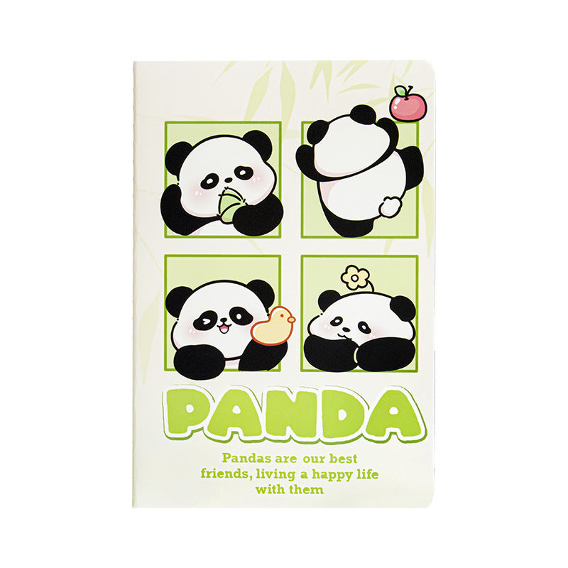 MOKA魔卡卡通熊猫车线本学生学习办公文具用品记事本学生A5笔记本 MOKA MoKa Cartoon Panda-Printed Student and Office Stationery Notebook, A5 Student Notebook