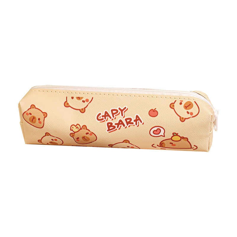 MOKA笔袋小学生文具盒可爱卡通高颜值可爱图案萌萌哒八角笔袋MOKA Pencil Case for Elementary School Students: Cute Cartoon Design, Stylish, Adorable Patterns, Super Cute Octagonal Pencil Case