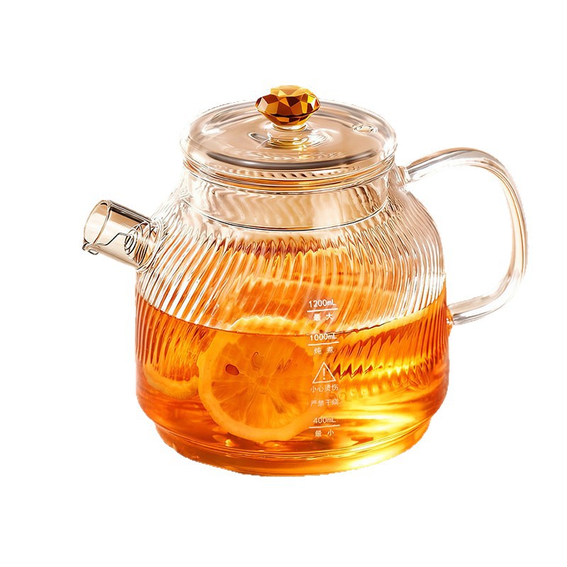 厂家定制玻璃壶高硼硅耐热玻璃煮茶壶可明火电陶炉大容量泡茶壶Glass Teapot: High-Borosilicate Heat-Resistant Glass Teapot Suitable for Open Flames and Electric Ceramic Stoves—Large-Capacity Teapot