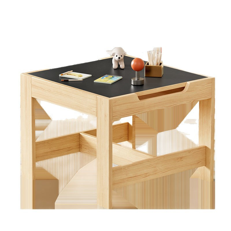 儿童实木桌椅双人餐桌家用收学习桌多功能批量套装批发桌子Children’s Solid Wood Tables and Chairs, Two-Seater Dining Table, Home and Study Desk, Multifunctional Bulk Set, Wholesale Tables