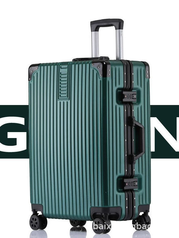 铝框行李箱定制logo静音万向轮TSA海关锁加厚大容量旅行箱拉杆箱Aluminium-framed suitcase with customisable logo, silent multi-directional wheels, TSA-approved lock, reinforced construction and large capacity