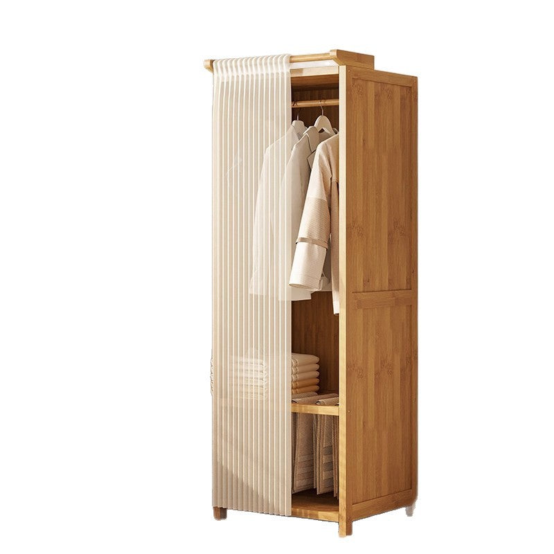 简约实木衣柜 家用大容量 省空间卧室收纳神器Minimalist Solid Wood Wardrobe: Large-Capacity Home Storage, a Space-Saving Bedroom Organisation Essential