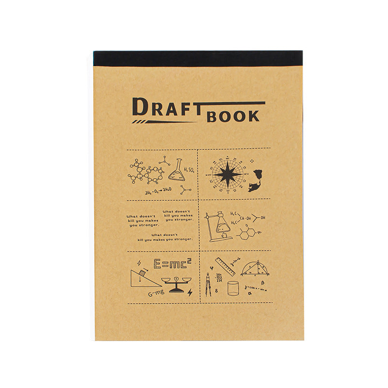 自带撕线100张草稿纸学生草稿本空白学习演算纸大本子Large Student Scratch Pad with 100 Sheets of Blank Draft Paper, Pre-perforated for Easy Tearing—Perfect for Studying and Math Problems