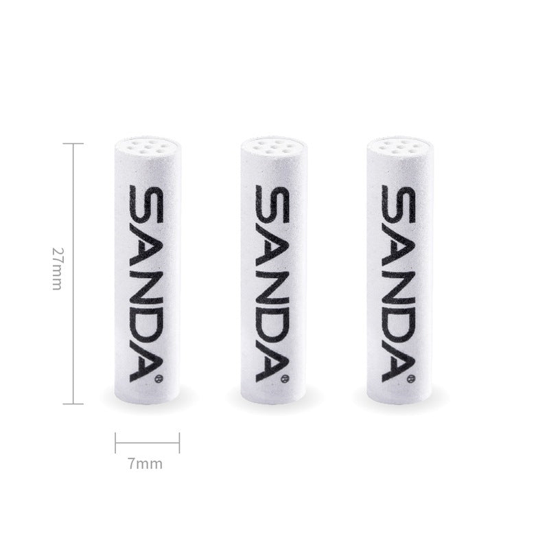 7mm纸管烟芯活性炭七孔陶瓷头过滤芯配烟嘴烟斗小盒20只7mm paper tube tobacco filter with activated carbon and seven-hole ceramic tip, complete with mouthpiece and pipe, small box of 20