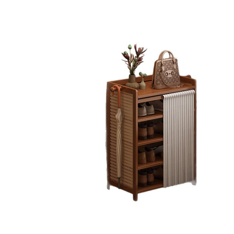 鞋架鞋柜家用鞋子门口多层收纳储物柜进门靠墙置物架Shoe rack, shoe cupboard, multi-tiered storage unit for shoes at the front door, wall-mounted shelf by the entrance