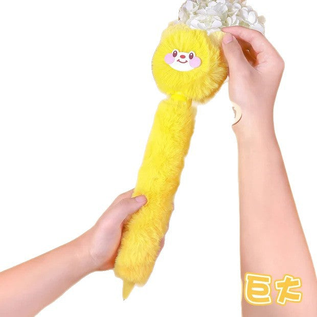 毛绒按动笔儿童解压卡通卡皮巴拉大号学生文具小礼品文具Plush Push-Button Pen for Kids: Stress-Relief Cartoon Capybara, Large Size, Student Stationery, Small Gift
