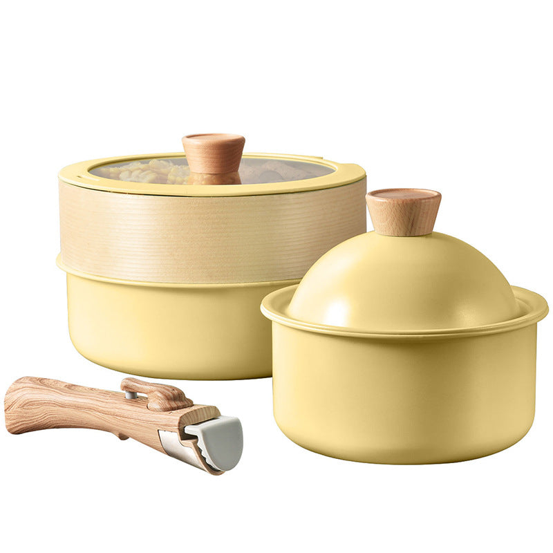 奶锅可拆卸抗菌锅锅不粘锅汤锅套装锅具可拆卸锅Dairy pot, detachable, antibacterial, non-stick, soup pot set, cookware, detachable pot