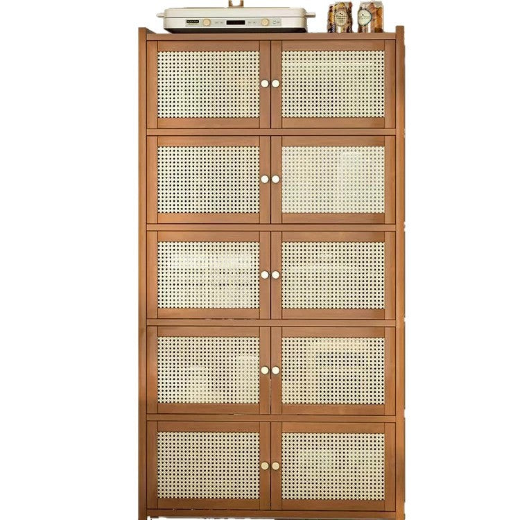 餐边柜靠墙一体储物柜中古风多功能茶水柜客厅Wall-mounted sideboard with integrated storage unit – vintage-style multifunctional tea cabinet for the living room