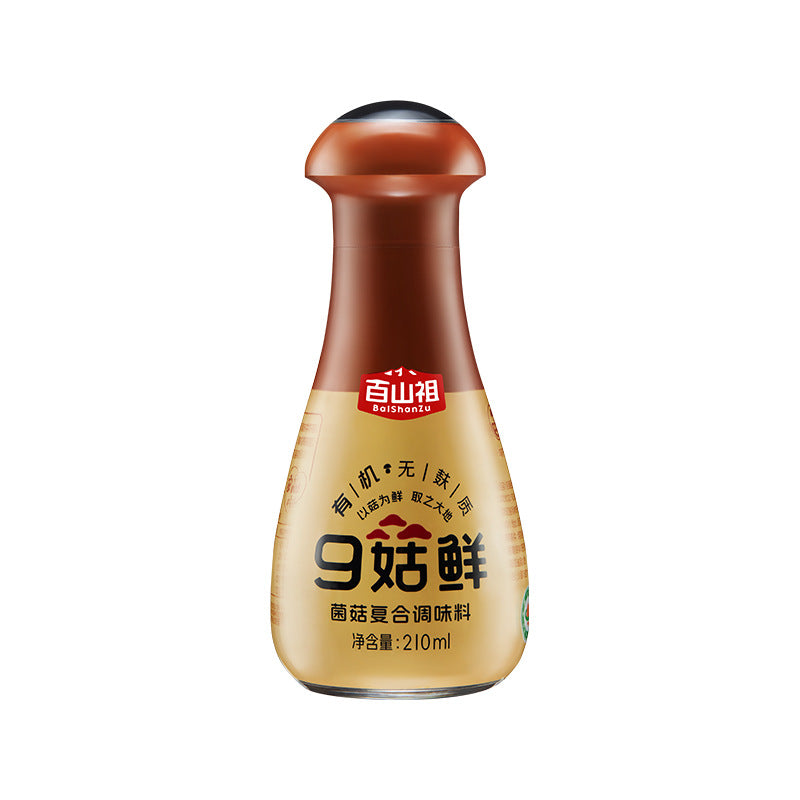 百山祖九菇鲜有机无麸质轻盐无添加儿童调味料菌菇松茸鲜替代酱油Baishanzu Nine Mushrooms Fresh Organic Gluten-Free Low-Salt Additive-Free Children’s Seasoning: Mushroom and Matsutake Flavour Soy Sauce Alternative