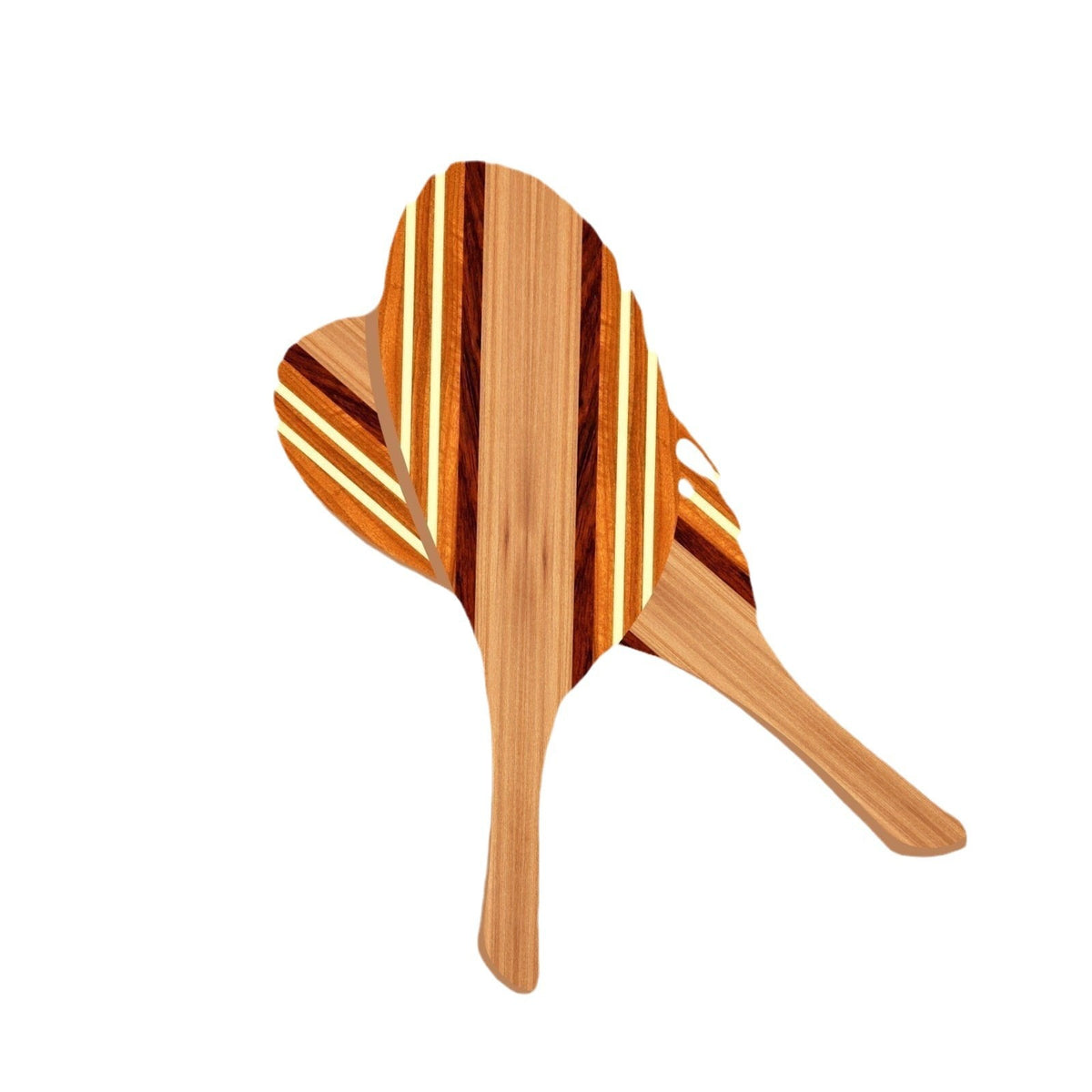 沙滩拍  木制 红木 天然 原木色 拼接 匹克球拍Beach racket  Wooden  Rosewood  Natural  Natural wood colour  Pieced together  Pickleball racket