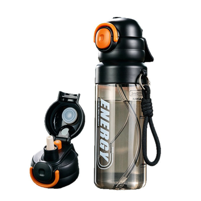 夏季创意喷雾水杯大容量户外降暑运动水杯学生上学专用吸管杯Creative Summer Spray Water Bottle—Large-Capacity Outdoor Cooling Sports Water Bottle with Straw, Designed for Students to Take to School