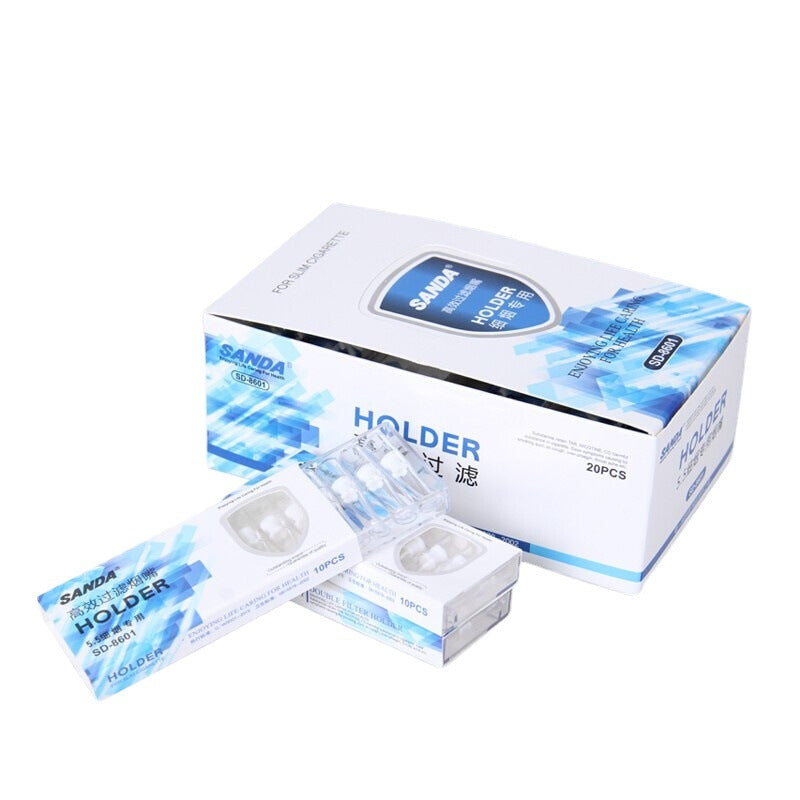 一次性高效过滤烟嘴工厂正品5.5细烟专用一小盒10支装SD-8601Genuine factory-made disposable high-efficiency filter cigarette tips, specifically for 5.5 slim cigarettes, small box of 10, model SD-8601