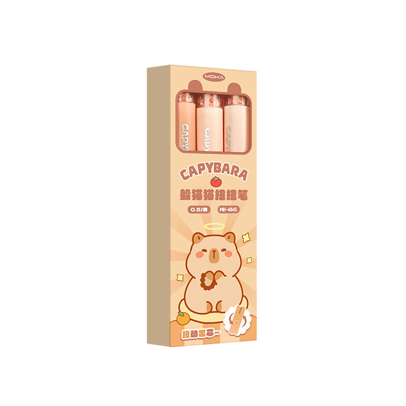创意扭扭笔萌趣按压速干中性笔软握舒适不断墨学生党高颜值文具 Creative Twist Pen: Cute, Push-Button, Quick-Drying Gel Pen with Soft, Comfortable Grip and Non-Leaking Ink