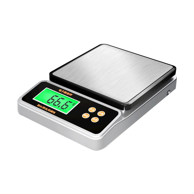 防水电子秤精准厨房秤高精度称克度家用咖啡食物称菜的小型称重器Waterproof electronic scales, precise kitchen scales, high-precision gram scales, small household scales for coffee, food and vegetables