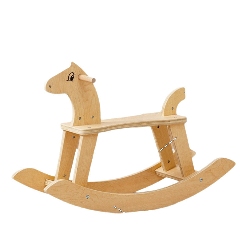 源头工厂小孩木马儿童摇马实木摇摇马宝宝礼物木质玩具Direct from the manufacturer: children’s rocking horses, solid wood rocking horses, baby gifts, wooden toys