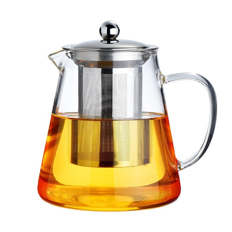 天喜玻璃茶壶家用过滤泡茶壶大容量水壶耐热玻璃壶花茶红茶具套装Tianxi Glass Teapot: Household Filtered Teapot, Large-Capacity Kettle, Heat-Resistant Glass Kettle, Floral Tea and Black Tea Set
