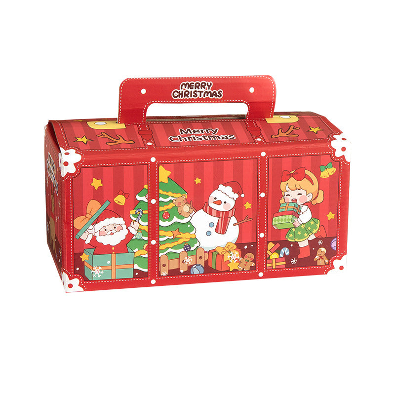 MOKA圣诞学生文具套装手提款幸运盲盒卡通惊喜学生礼物 MOKA Christmas Student Stationery Set: Carry-Style Lucky Mystery Box—Cartoon Surprise Gift for Students
