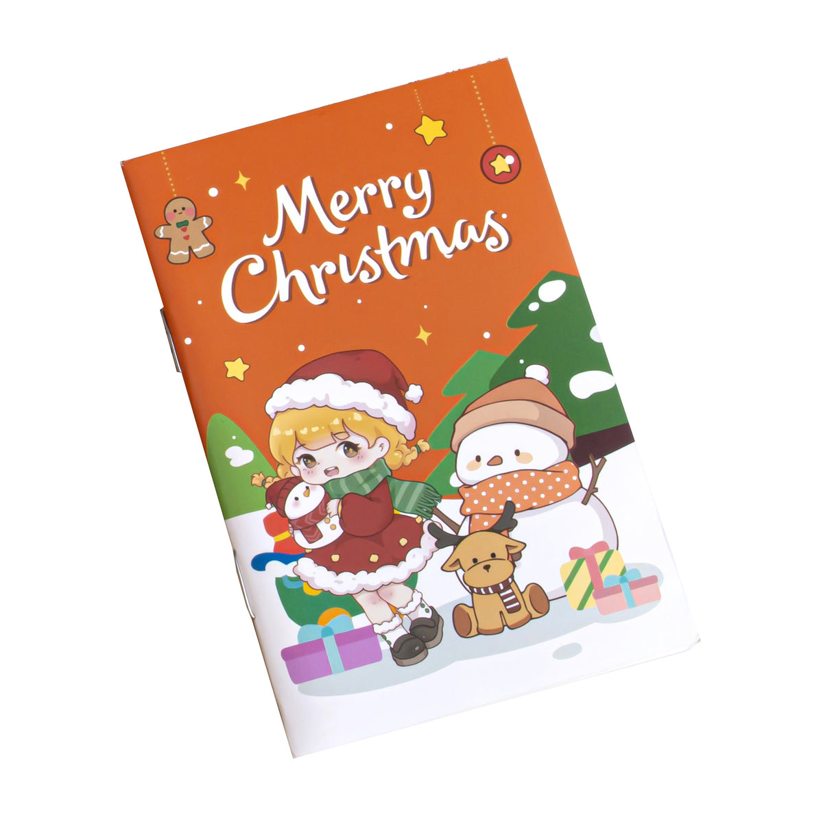 圣诞骑马钉横线本小本子学生可爱文具圣诞节创意记事本笔记本Christmas Horse-Themed Stitched Notebook: Cute Student Stationery, Creative Christmas Notepad