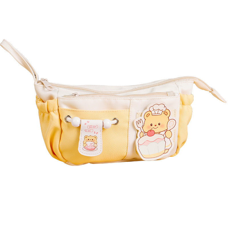 卡皮巴拉牛津布大容量多层收纳笔袋高颜值女生文具盒铅笔盒 Capybara Oxford Fabric Large-Capacity Multi-Compartment Organizer Pencil Case—Stylish Stationery Case for Girls