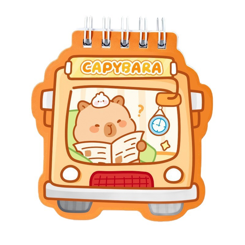 卡皮巴拉异形记事本儿童线圈本高颜值新品笔记本学生迷你小本子Capybara Alien-Themed Notebook: Kids' Spiral-Bound Notebook—Stylish New Release, Mini Notebook for Students