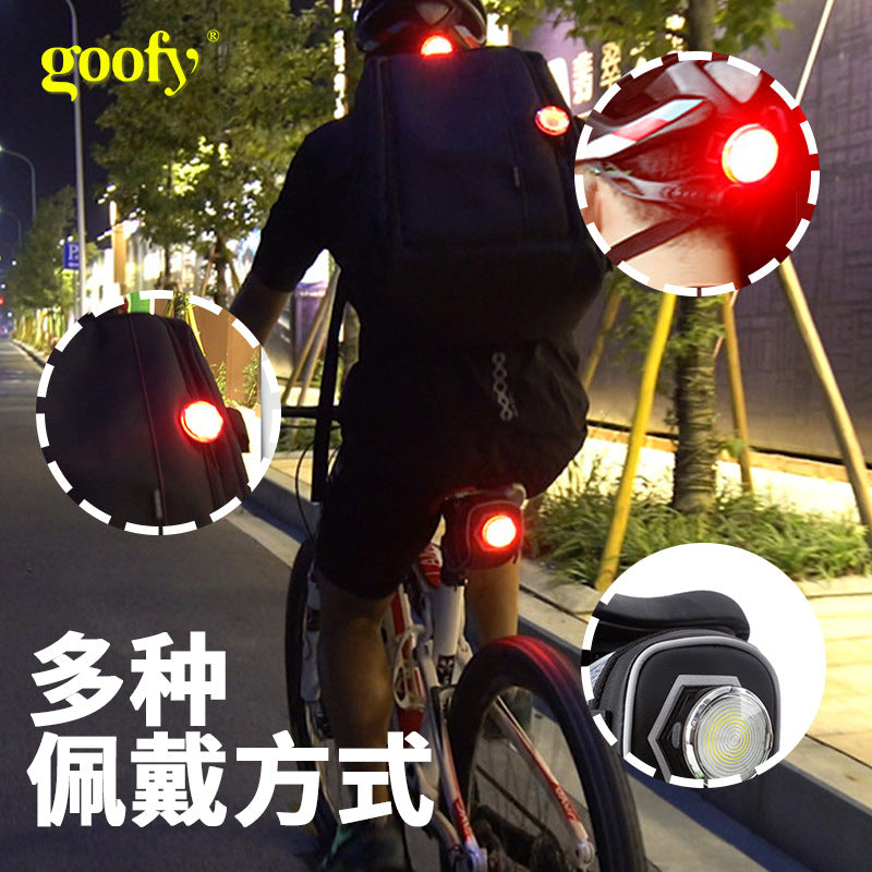 自行车尾灯警示夹灯USB充电骑行灯公路车骑行尾灯山地车灯Bicycle rear light, warning clip-on light, USB-rechargeable cycling light, road bike rear light, mountain bike light