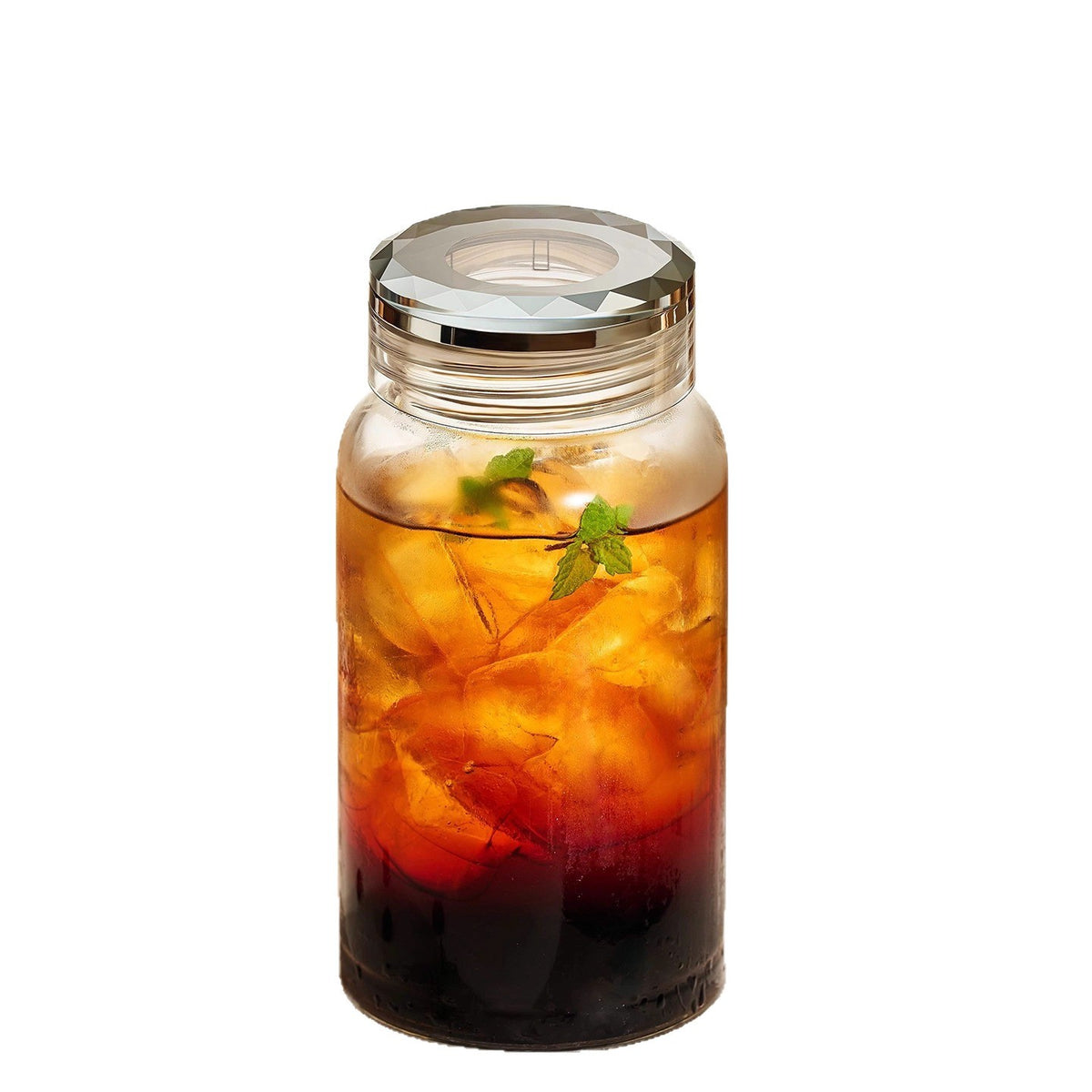 水晶盖玻璃杯咖啡杯子女高颜值高硼硅耐高温外出携带水杯Crystal-Lid Glass Cup, Coffee Cup for Men and Women—Stylish, High-Borosilicate, Heat-Resistant, Portable Water Bottle for On-the-Go
