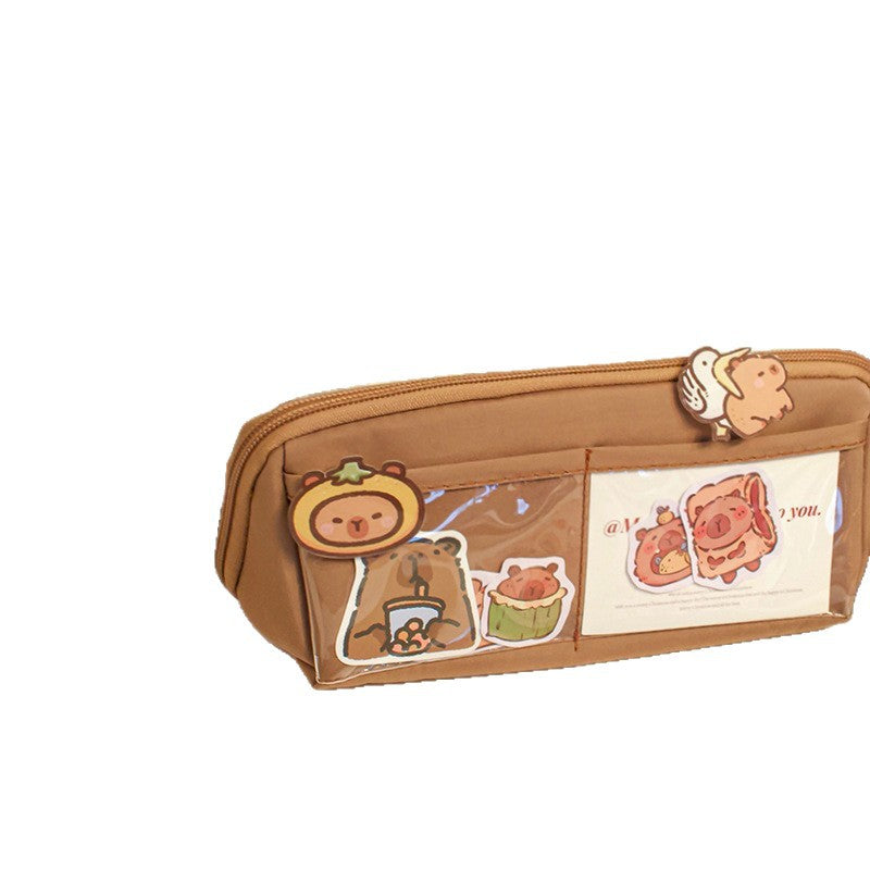 MOKA枕头笔袋高颜值笔袋超大容量简约小学生文具盒女生MOKA Pillow Pencil Case: Stylish, Extra-Large Capacity, Minimalist Pencil Case for Elementary School Girls