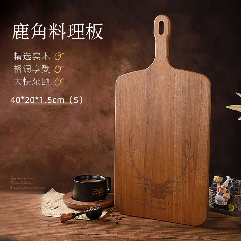 家逸相思木料理板（小号）KAYI Acacia Wood Pizza Tray Steak Board with Handle Rectangle Small Size