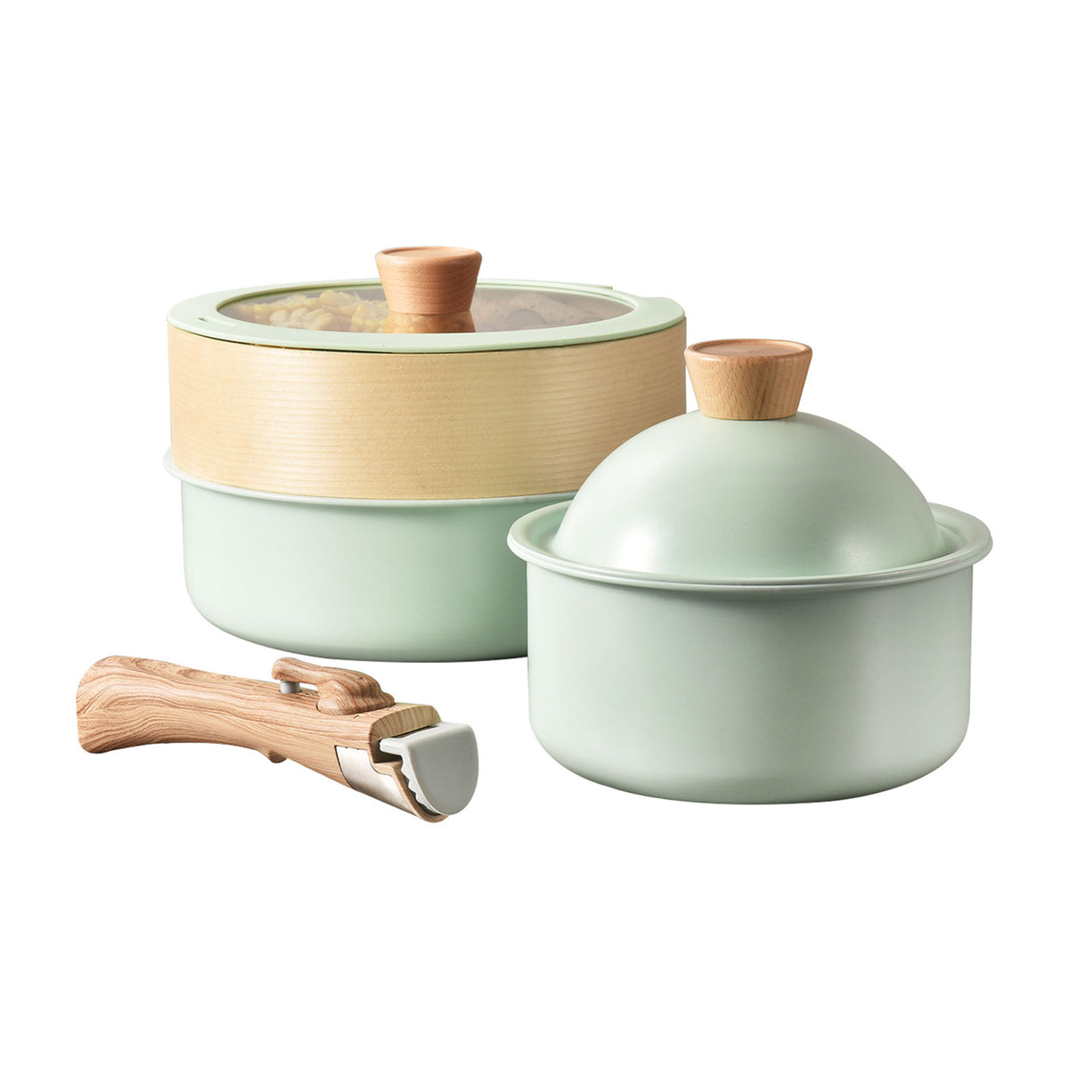 奶锅可拆卸抗菌锅锅不粘锅汤锅套装锅具可拆卸锅Dairy pot, detachable, antibacterial, non-stick, soup pot set, cookware, detachable pot