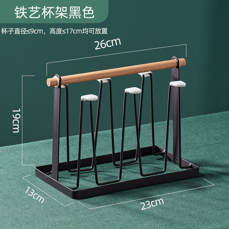 玻璃杯子收纳架家用客厅高级置物架茶杯水杯置物架桌面铁艺杯架Glass Cup Storage Rack, Home Living Room Premium Shelving Unit, Tea Cup and Water Glass Holder, Desktop Wrought Iron Cup Holder